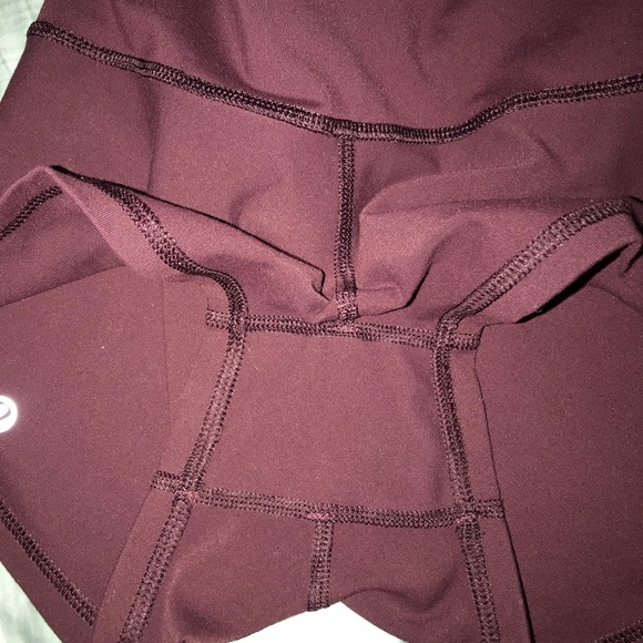 Maroon lululemon reversible yoga shorts - Picture 3 of 5